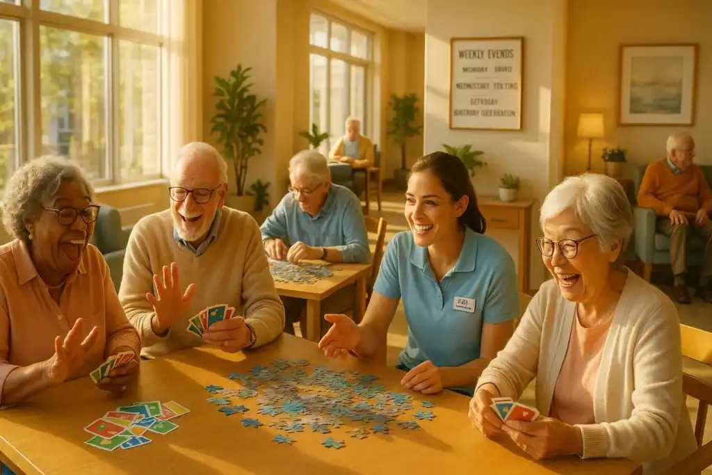 Image titled cheerful seniors socializing assisted living ybosc at TriviaWhizz.com