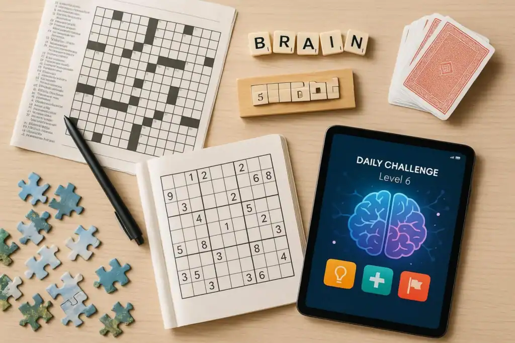 Image titled cognitive games flat lay k6sw4 at TriviaWhizz.com