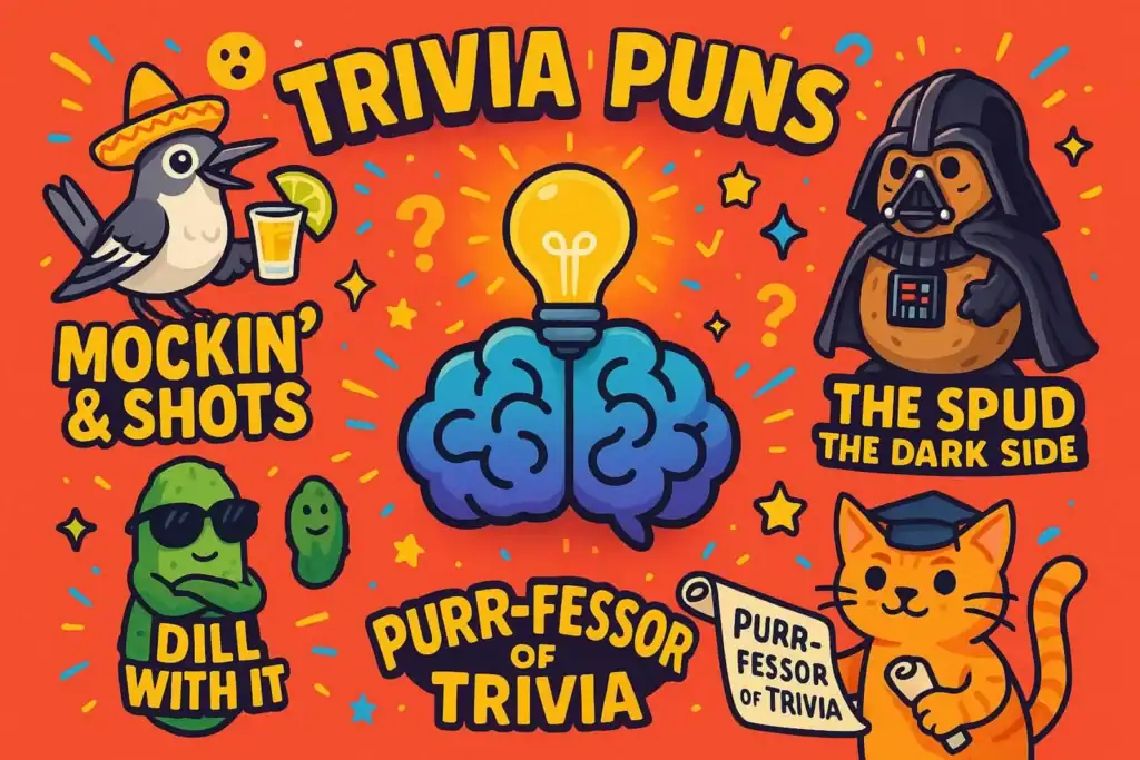 Image titled colorful trivia puns illustration boj3b at TriviaWhizz.com