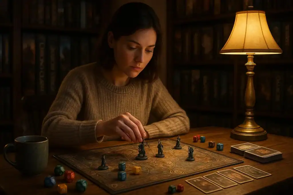 Image titled cozy board game setup evening 98t5c at TriviaWhizz.com