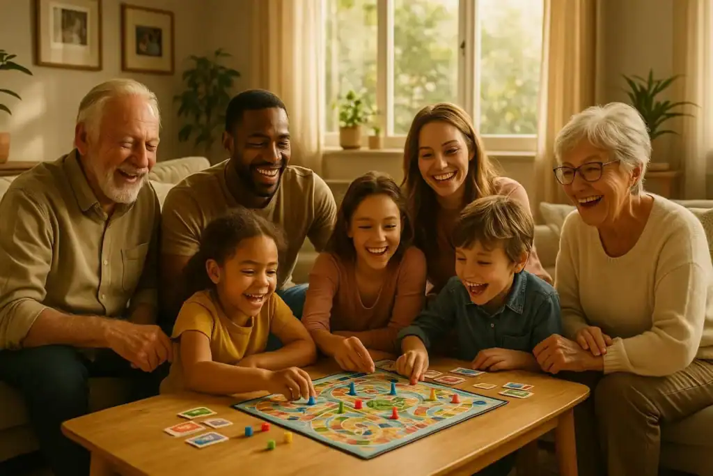 Image titled diverse family gathering living room 7qfrl at TriviaWhizz.com