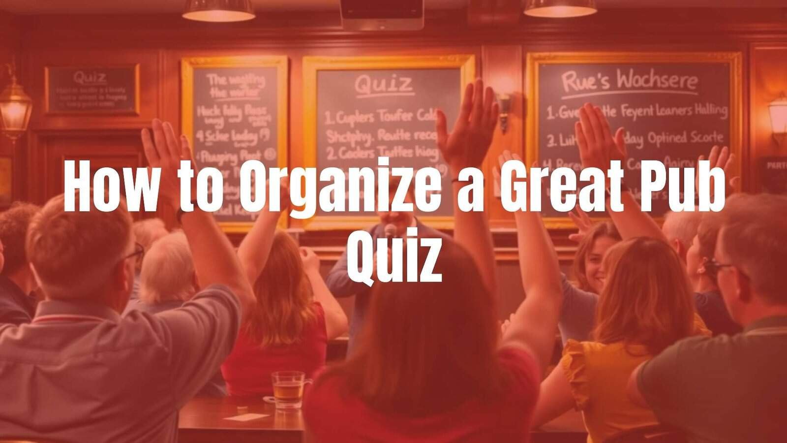 How to Organize a Good Pub Quiz