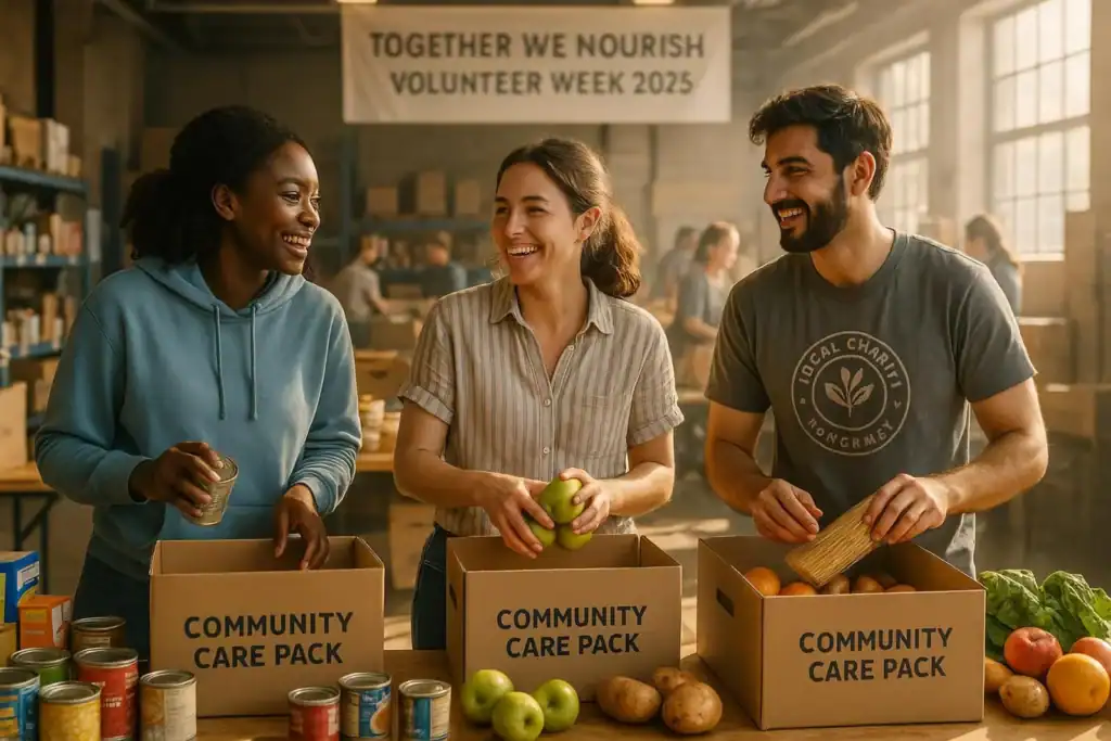 Image titled friends volunteering food bank i7f9m at TriviaWhizz.com