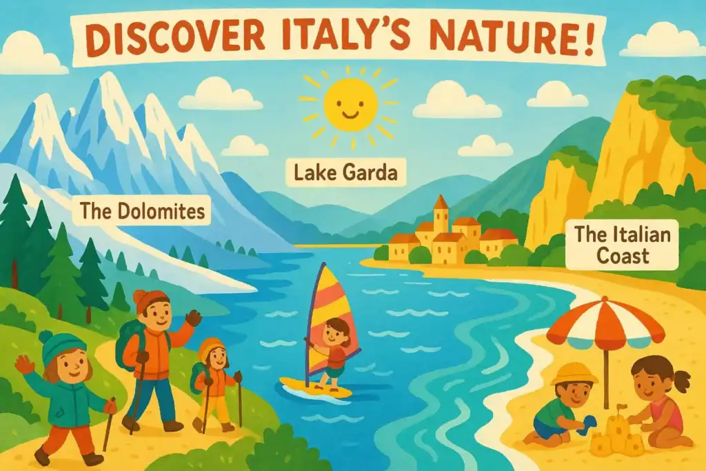 Image titled italy landmarks colorful illustration iigqz at TriviaWhizz.com