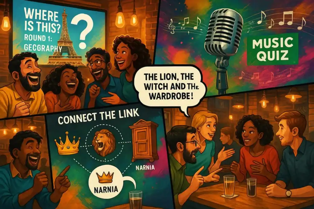 Image titled pub quiz rounds collage xzrsd at TriviaWhizz.com
