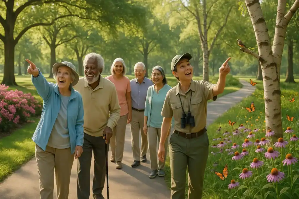 Image titled seniors nature walk park 4tfag at TriviaWhizz.com