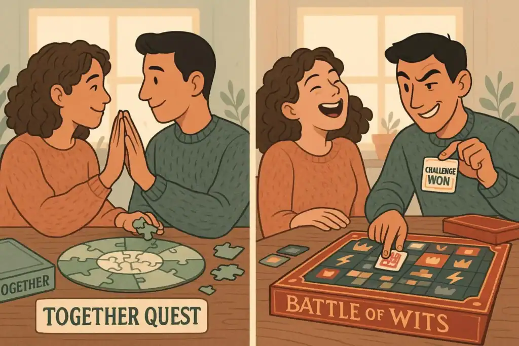 Image titled split screen couple teamwork and competition 238d7 at TriviaWhizz.com