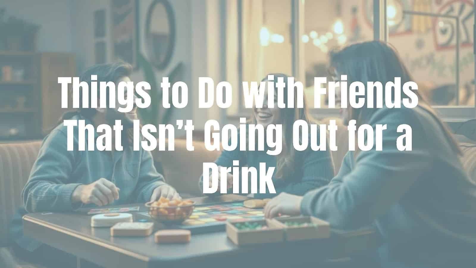 Things to Do With Friends That Isn’t Going Out for Drinks